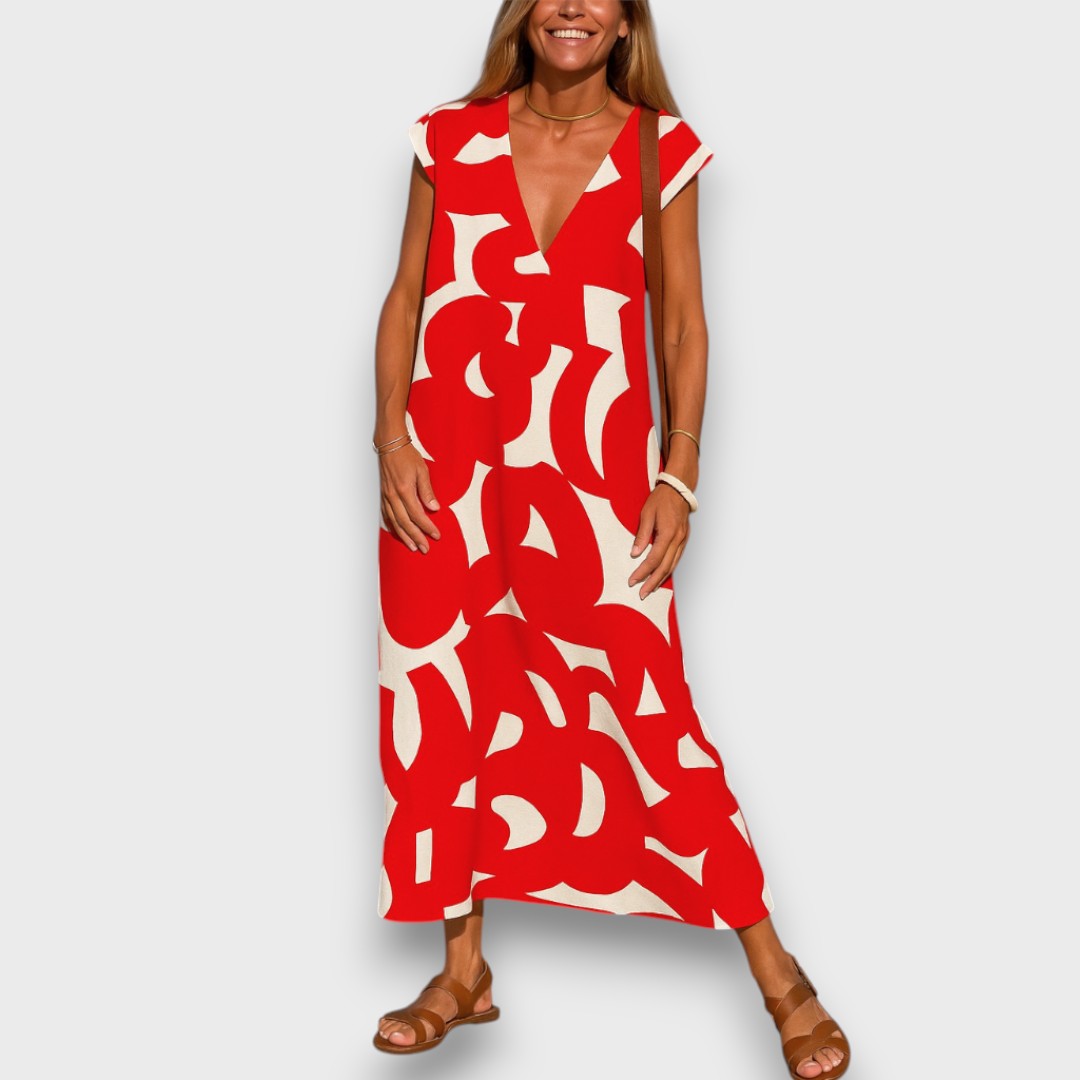 Avery – Lightweight Dress with V-Neckline