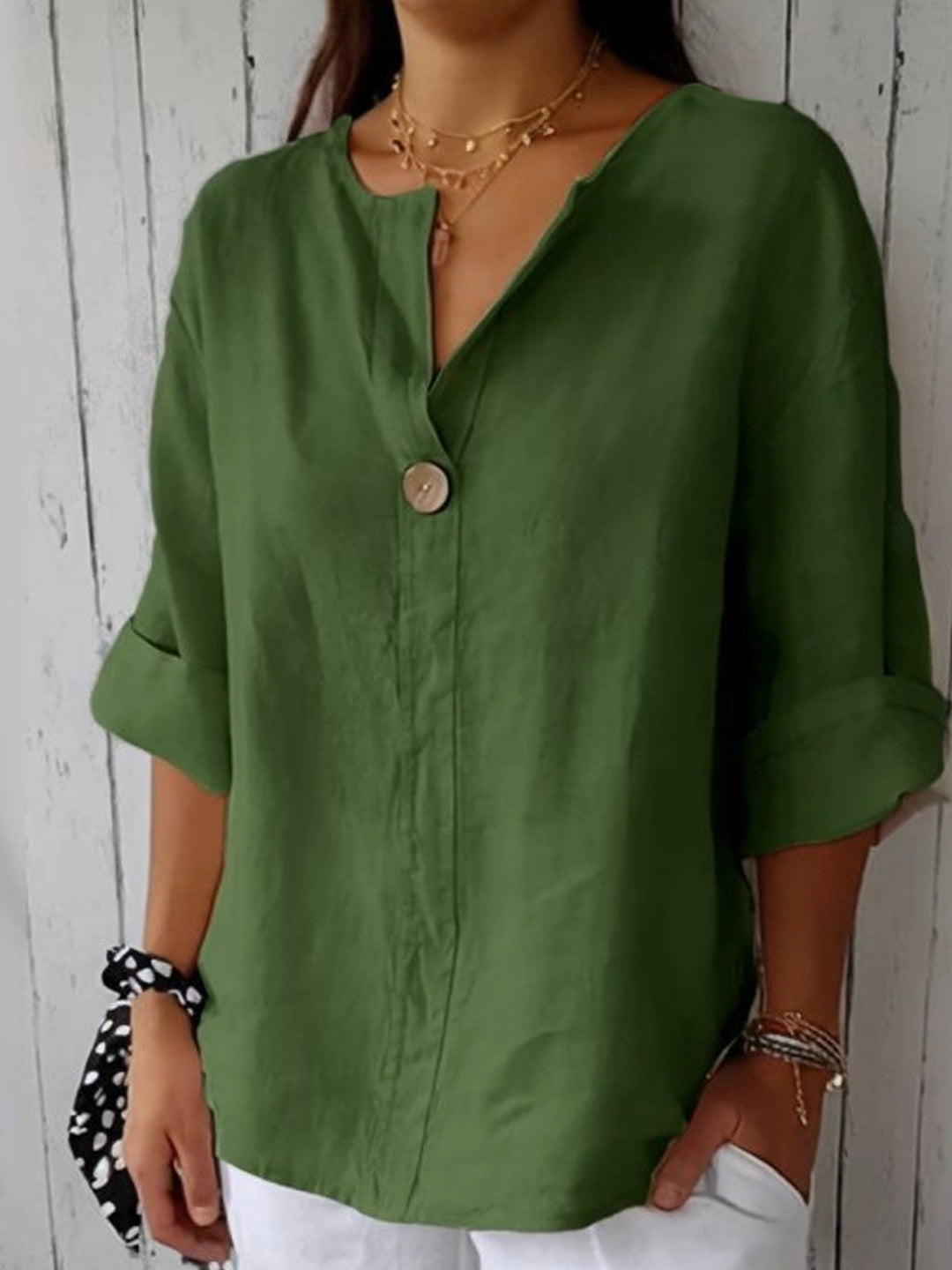 ELEANOR | Casual V-Neck Blouse