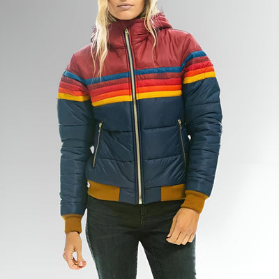 Katrina™ | Zip-Up Jacket with Rainbow Stripes