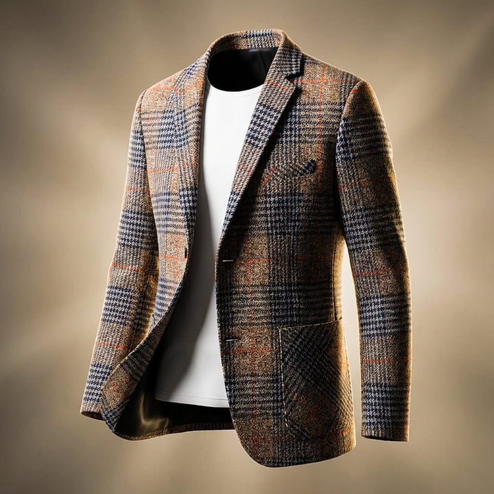Nathan Houndstooth Wool Blazer