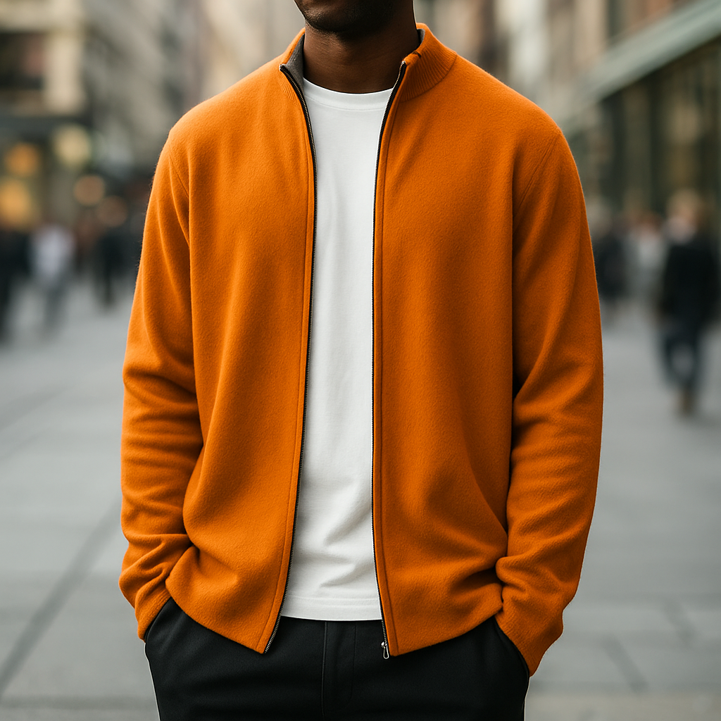 Prescott Cashmere Zip Cardigan