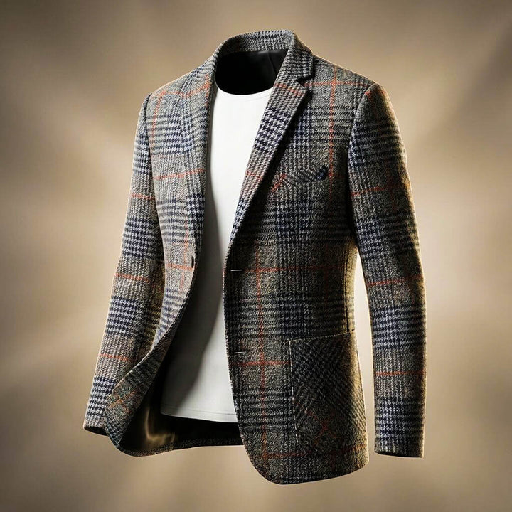 Nathan Houndstooth Wool Blazer