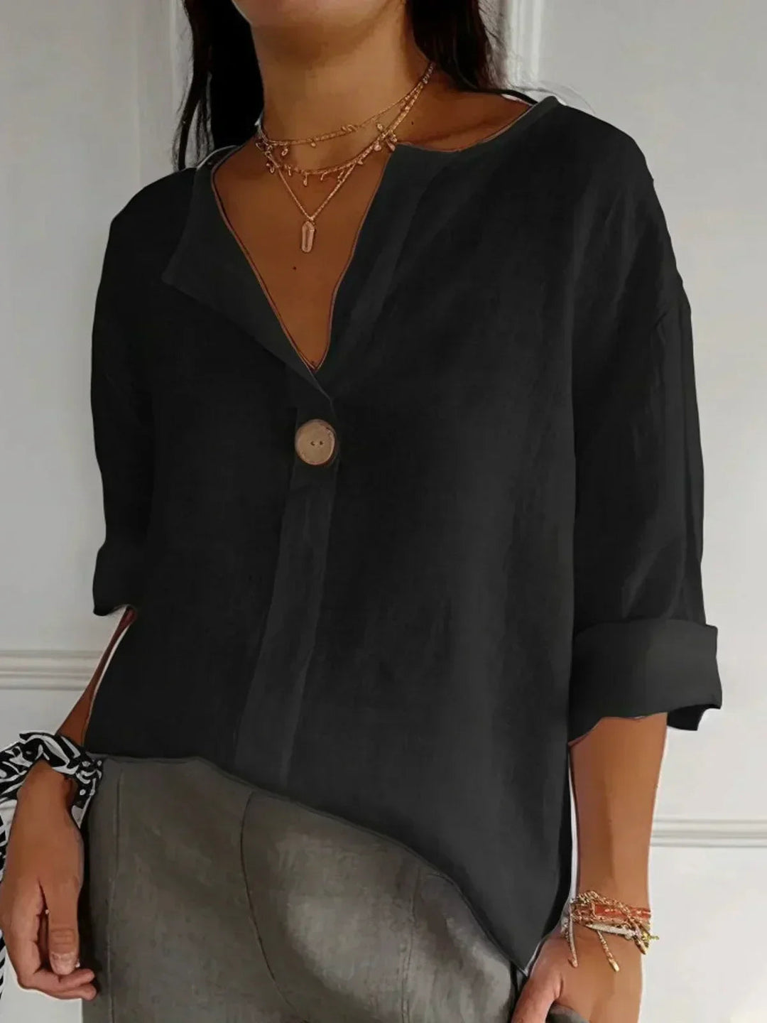 ELEANOR | Casual V-Neck Blouse