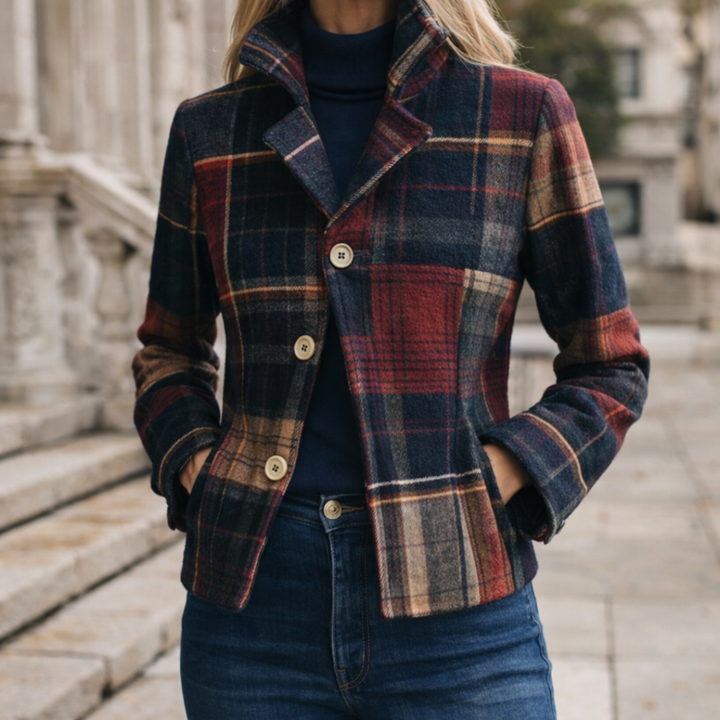 Isabella Mid-Season Coat with Stand Collar