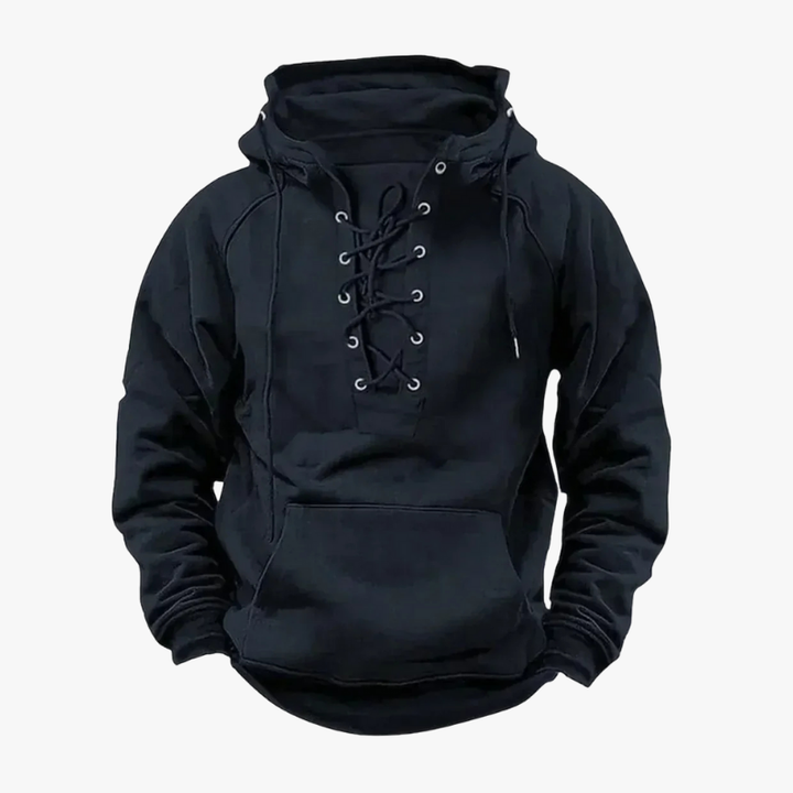 Nordic Lace-Up Winter Hoodie