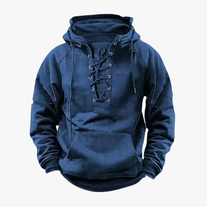 Nordic Lace-Up Winter Hoodie