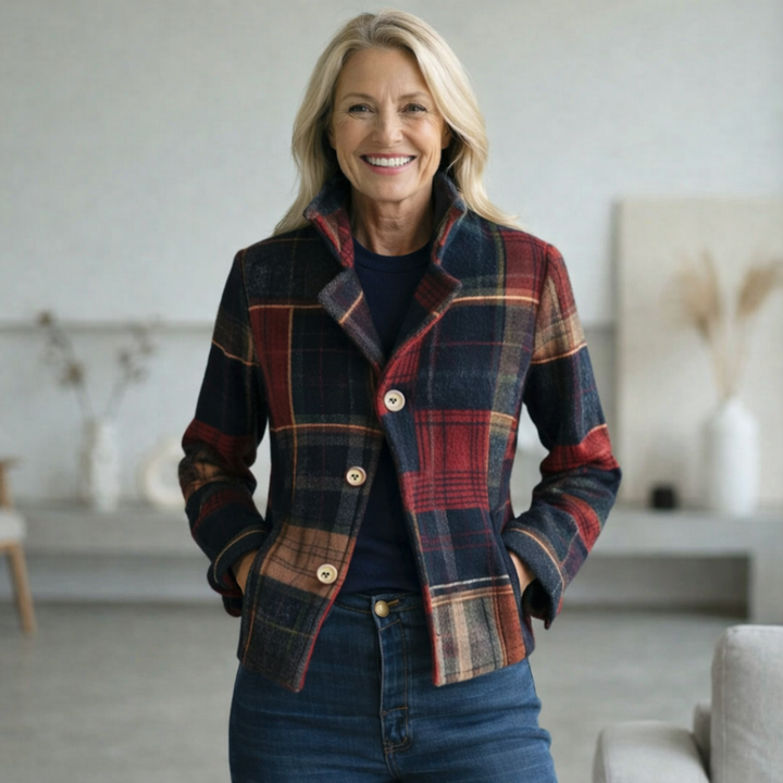 Isabella Mid-Season Coat with Stand Collar
