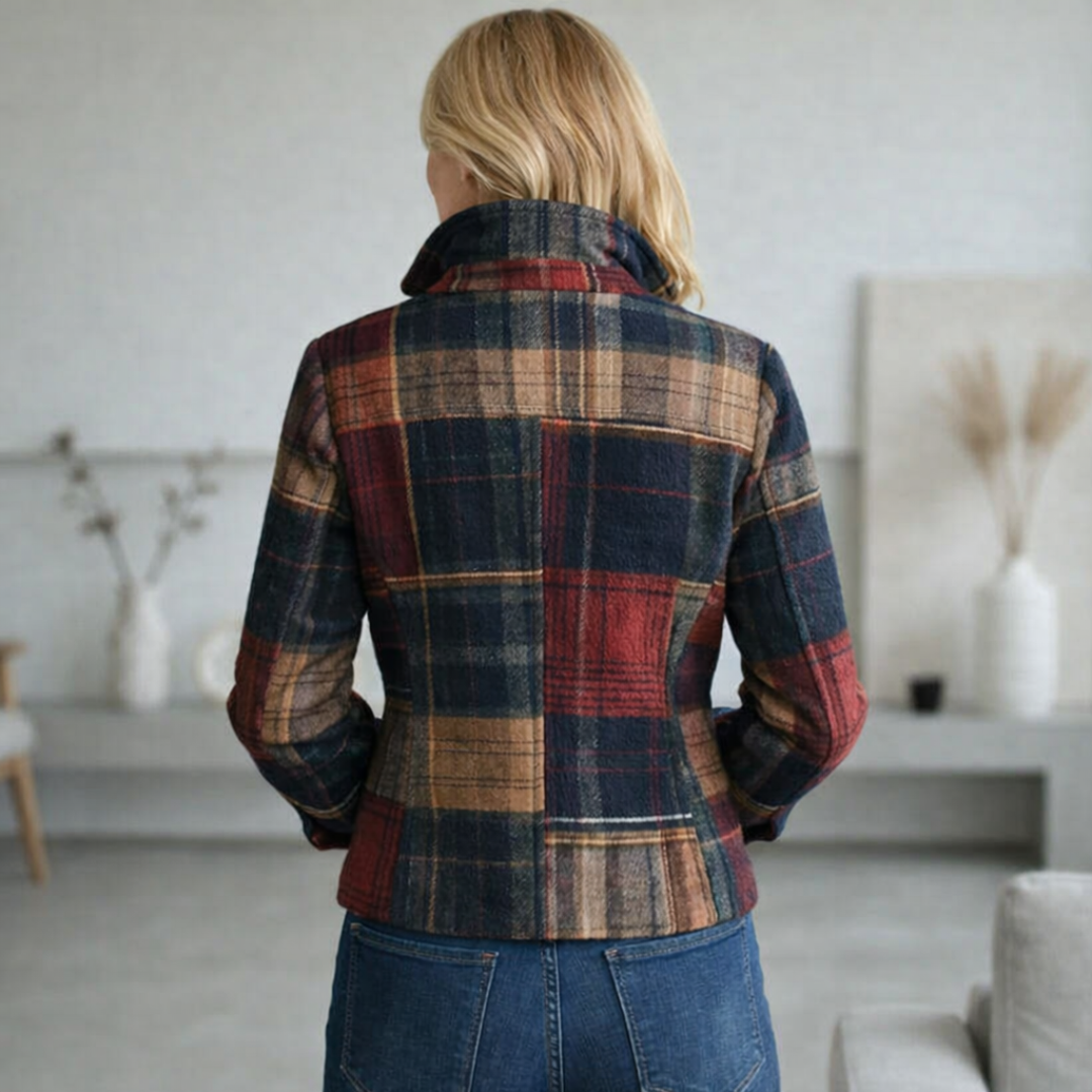 Isabella Mid-Season Coat with Stand Collar