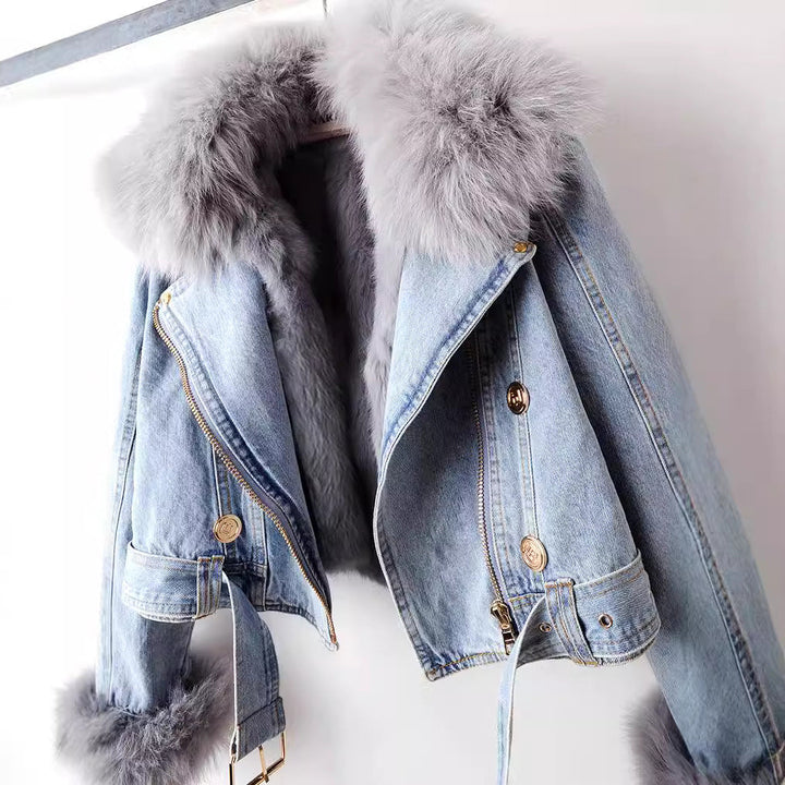 Valmont Luxe Denim Statement Coat