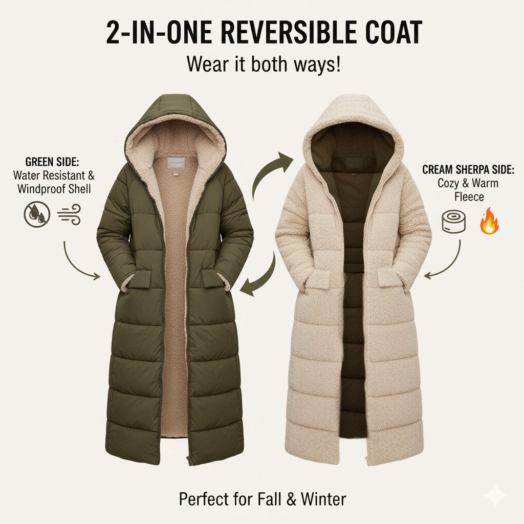 Lena™ | 2-in-1 Reversible Coat**