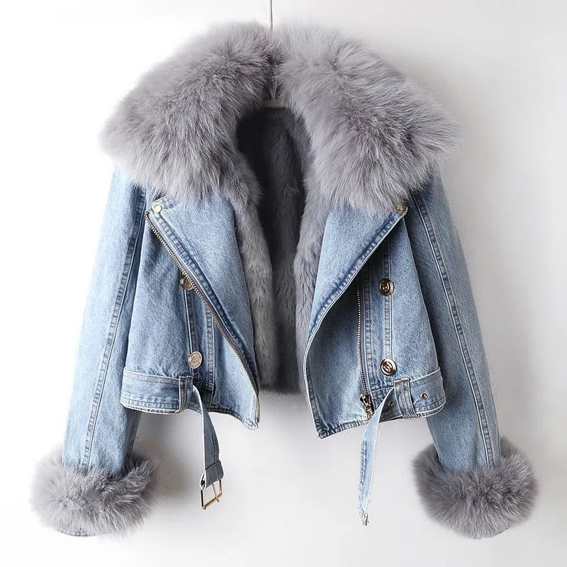 Valmont Luxe Denim Statement Coat