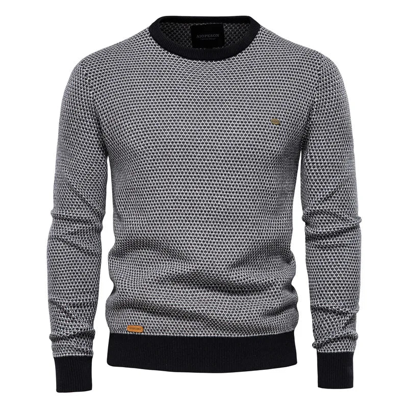 Mason|Men's Sweater with Check Pattern