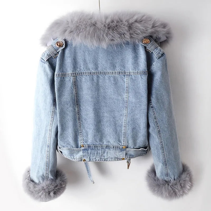Valmont Luxe Denim Statement Coat