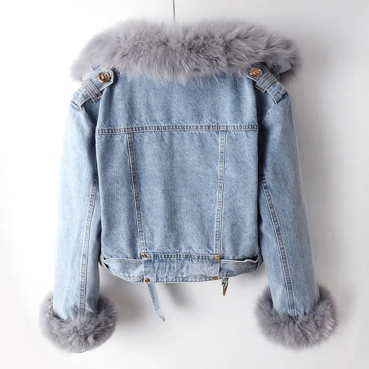 Valmont Luxe Denim Statement Coat