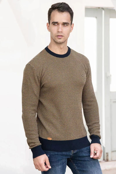 Mason|Men's Sweater with Check Pattern