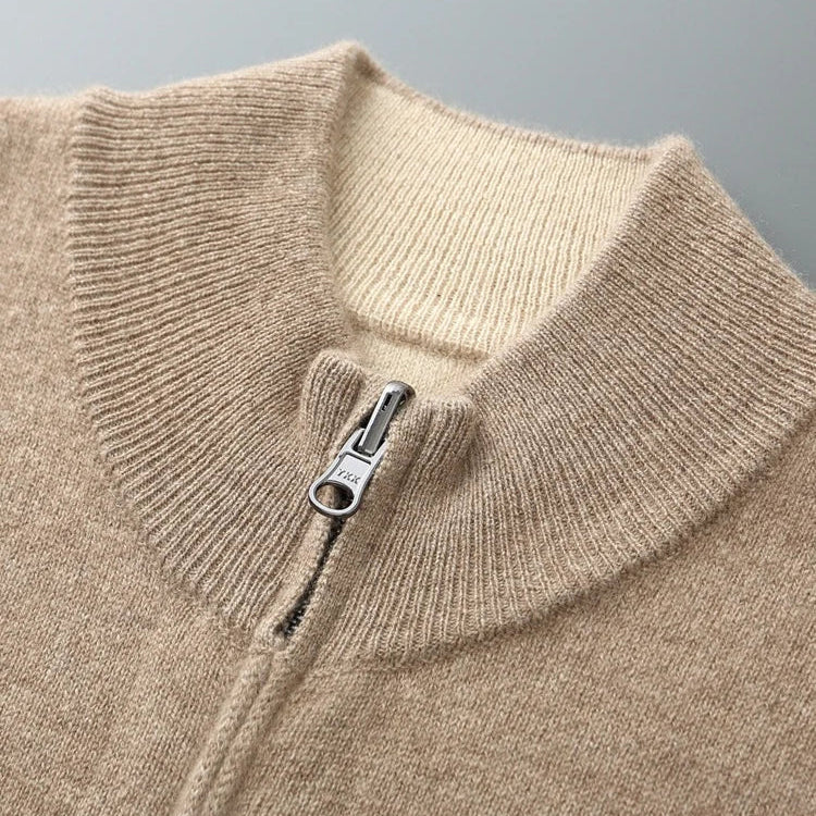 Prescott Cashmere Zip Cardigan