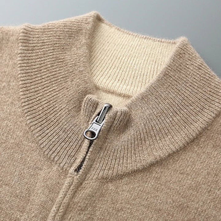 Prescott Cashmere Zip Cardigan