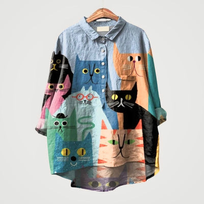 PALMIRA | Oversized Shirt with Dog-Inspired Design and Everyday Comfort for a Carefree Look
