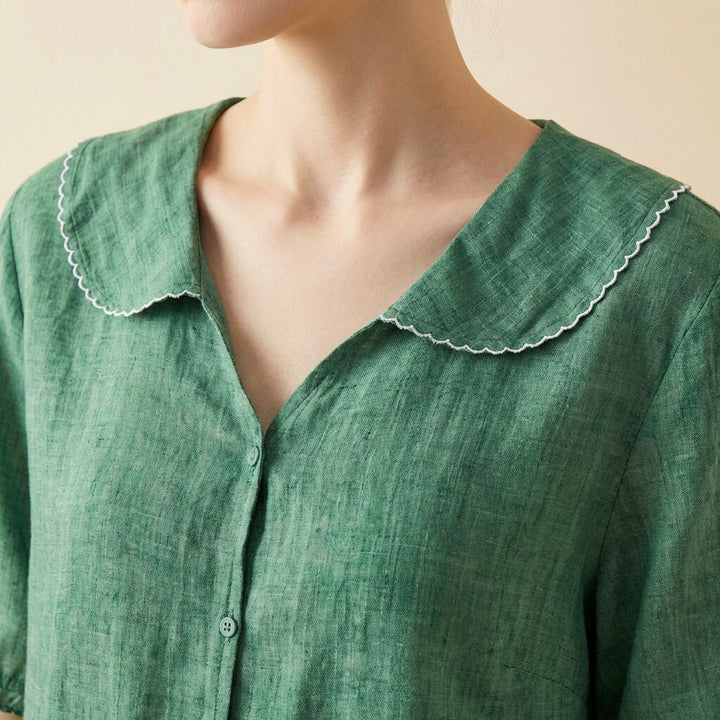 Emily Cotton-Linen Blouse
