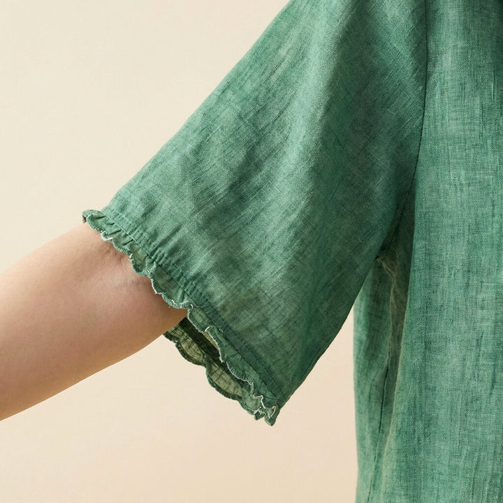 Emily Cotton-Linen Blouse