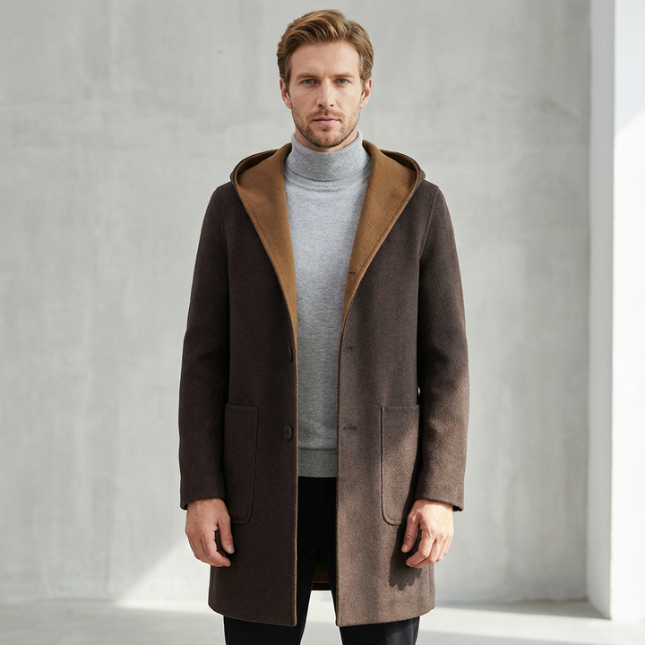 Wool Hooded Overcoat