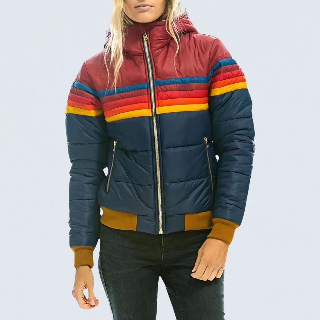 Katrina™ | Zip-Up Jacket with Rainbow Stripes