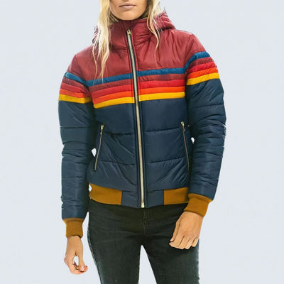 Katrina™ | Zip-Up Jacket with Rainbow Stripes
