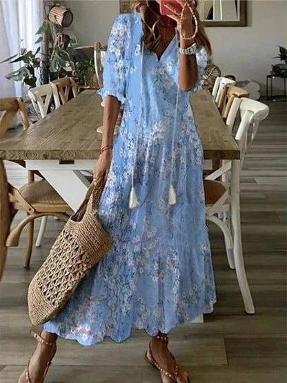 Lena Effortless Boho Dress with Flattering Fit